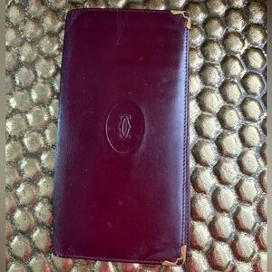 Cartier Must De Bordeaux Leather Wallet